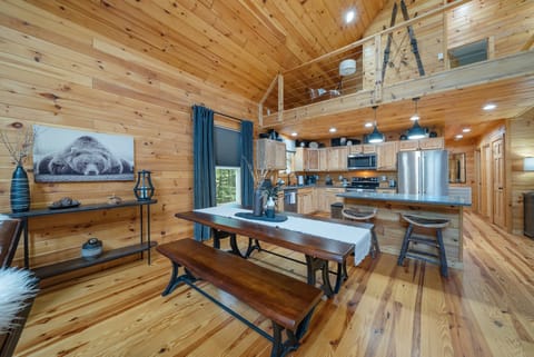 Wood Dining Table with Bench Seating