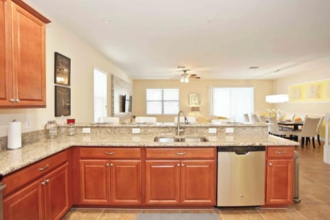 The home features a fully equipped kitchen with all the essentials you need to prepare home-cooked meals during your stay.