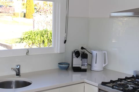 Coffee machine in kitchen