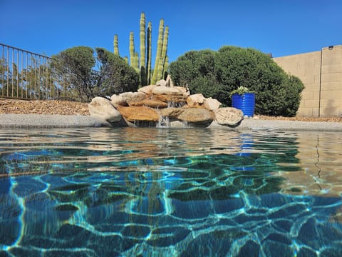 Private, relaxing pool with beautiful views of the desert and the Estrella Mtns