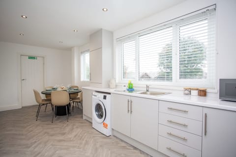 Modern, open kitchen with plenty of natural light