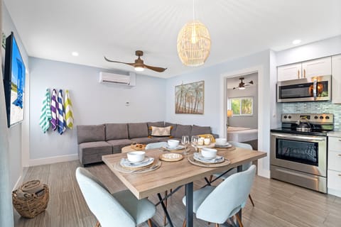 The Living Area Connects Directly to the Front Door and the Bedroom