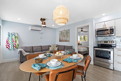 The Living Area Connects Directly to the Front Door and the Bedroom