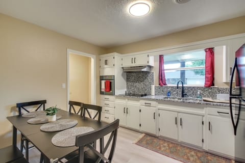 Kitchen & Dining Area | Central A/C & Heat