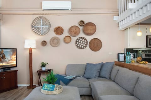 First unit. L-shaped sectional sofa in the living room