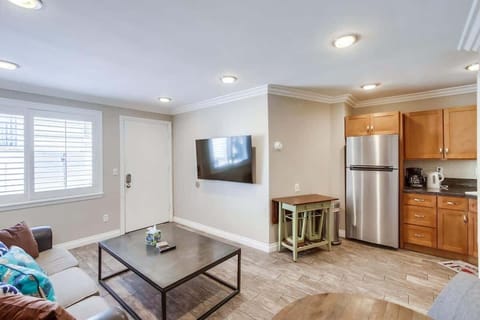 Living room with open kitchen