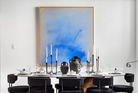 Dine in style with our elegant dining room, perfect for intimate gatherings and special occasions