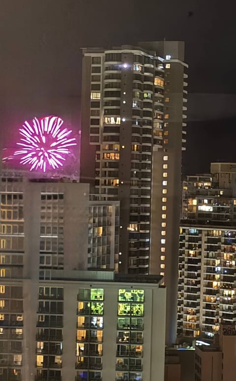 Friday night Hilton Fireworks from window