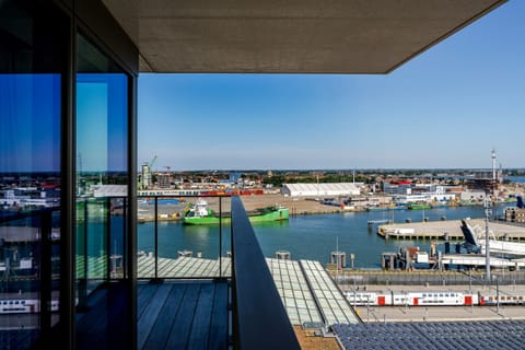 Skyline and marina views blending city life with tranquility.