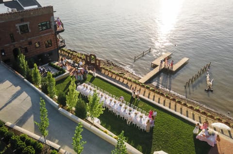 Outdoor banquet area