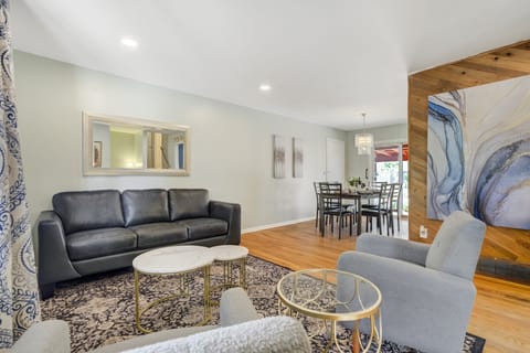 Inviting living room perfect for your monthly travels