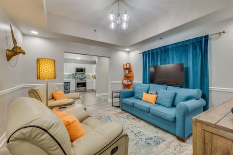 This extra living room area is a great place recline and watch TV or read a good book! 