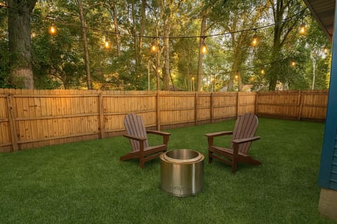 Yard with firepit
