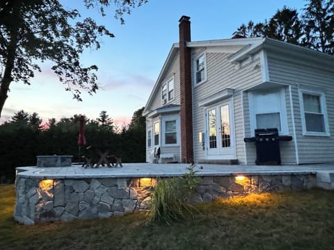 roomy patio, grill, fire pit