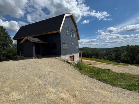 View from the topside of the house. Main entrance just to the left.