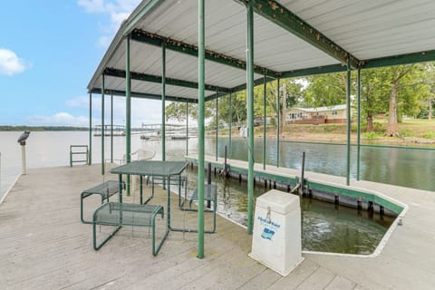 House Exterior | Private Boat Dock w/ Seating | Lake Access
