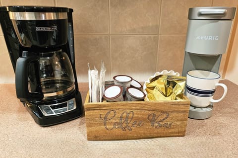 Hosts provide a coffee bar with complimentary K-cups and drip coffee from Finger Lakes Roasters!