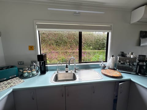 Kitchen view to herb and vegetable garden