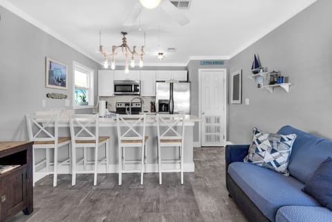 Living room and kitchen