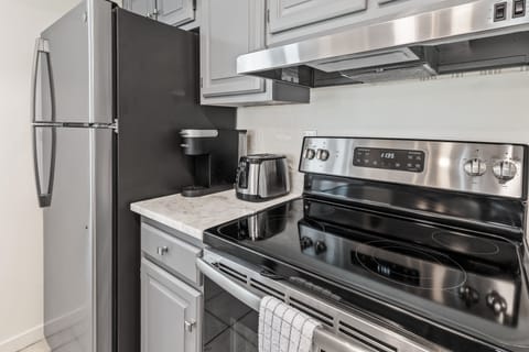 Stainless steel appliances.
