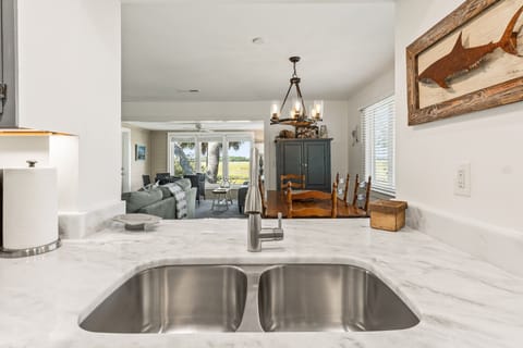 View from kitchen into the dining room