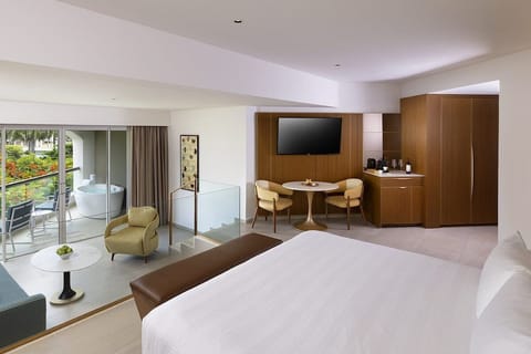 Drift into deep sleep on a plush king with crisp linens.