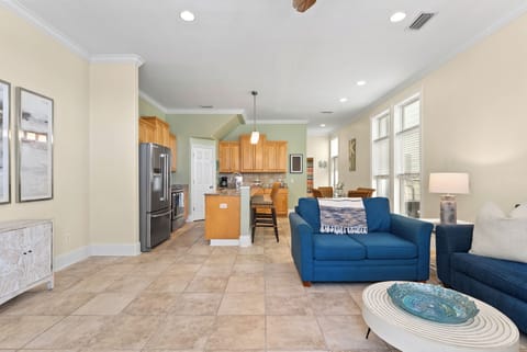 When you enter the home, you come into the spacious great room with a wonderfully high ceiling.