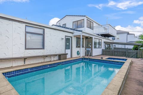 Enjoy swimming in the pool on a warm summers day.