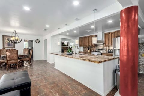 Cook like home with a fully stocked kitchen with all the appliances.