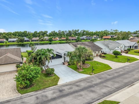Welcoming front view of your private Naples retreat.
