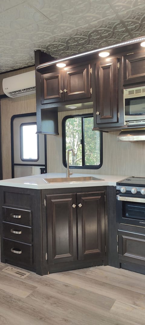 Kitchen sink with new epoxy counter tops