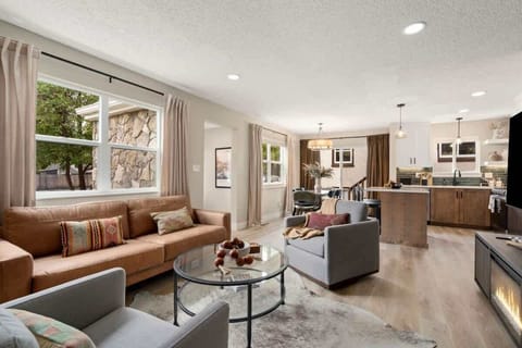 Living room with smart tv
