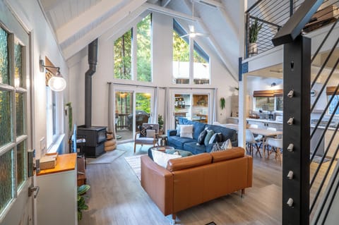 Living Room with Woodstove