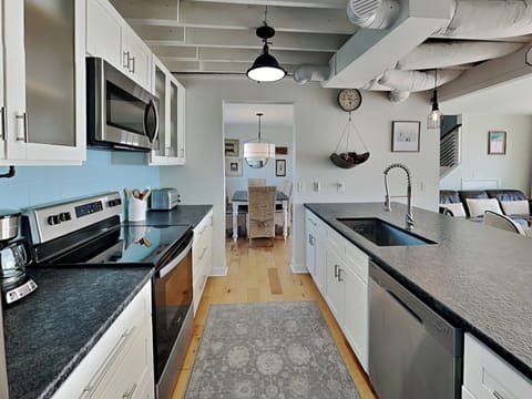 Fully Equipped Kitchen with Stainless Steel Appliances