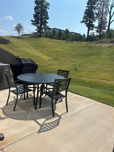 Back Patio Seating and Gas Grill