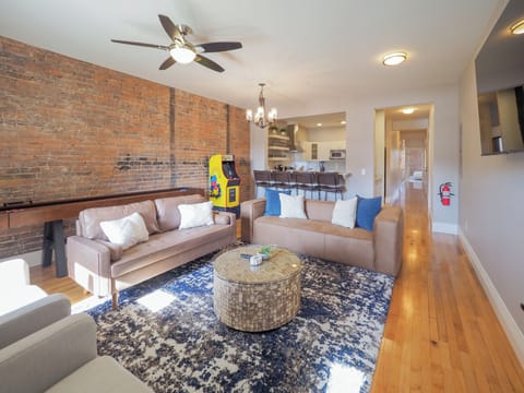 Unwind after a long day in the city in our comfortable living room with Smart TV