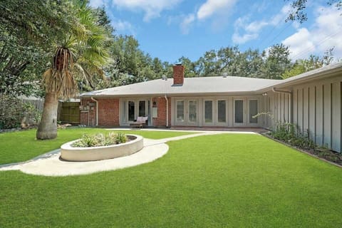 Spacious backyard with patio