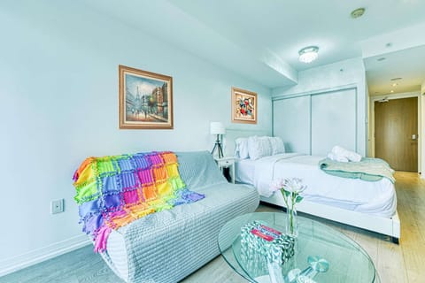 Stylish studio living with flexible sleeping options.