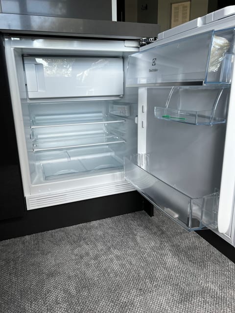 Spacious fridge with freezer compartment for longer stays