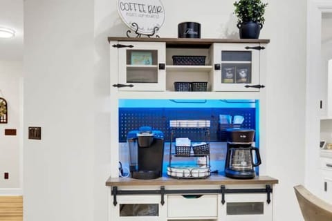 Start mornings right with a fully stocked coffee bar for the perfect cup.