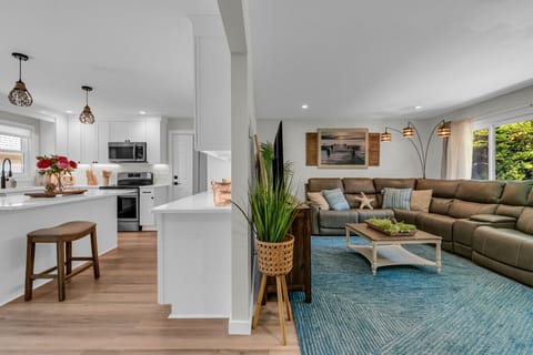 Open living and kitchen space designed for gathering