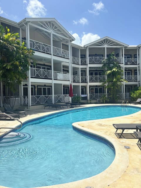 Building Exterior with pool outside apartment