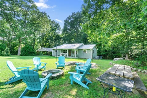 “Private acre with fire pit and seating for peaceful spring & summer evenings.”