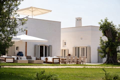 Masseria Ciasca's main al fresco living area and one of the al fresco dining areas.