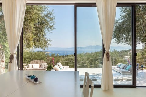 Views from the dining table in the main house's open-plan communal area.