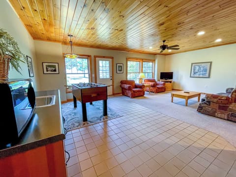 Enjoy a game on the foosball table with the family