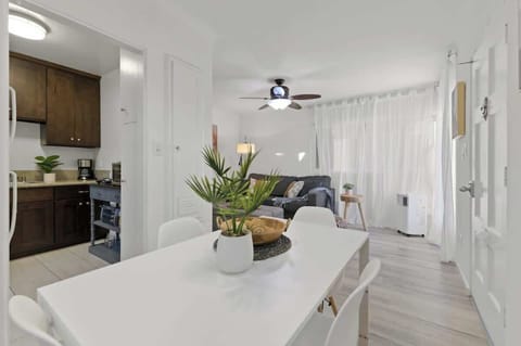 Minimalist dining space with a modern touch—perfect for cozy meals and conversations.