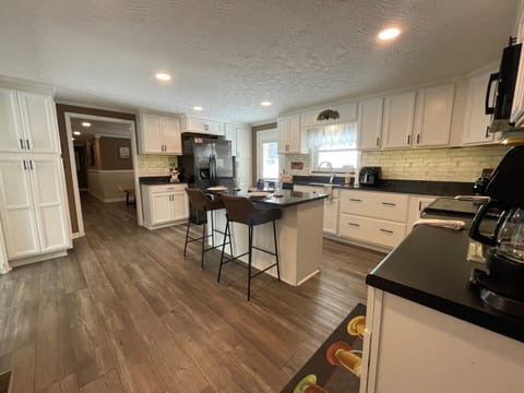 A beautiful custom kitchen ready for everything from quick breakfasts to full family dinners.  Thoughtfully outfitted with appliances you won't find in most short-term rentals.