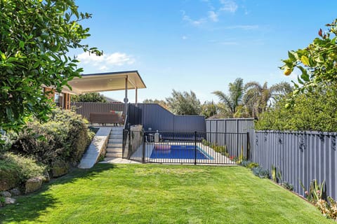 Outside Pool, Large backyard, Grass area and patio