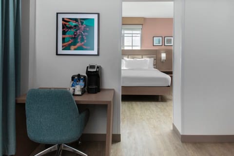 Enjoy convenience and comfort with a work area